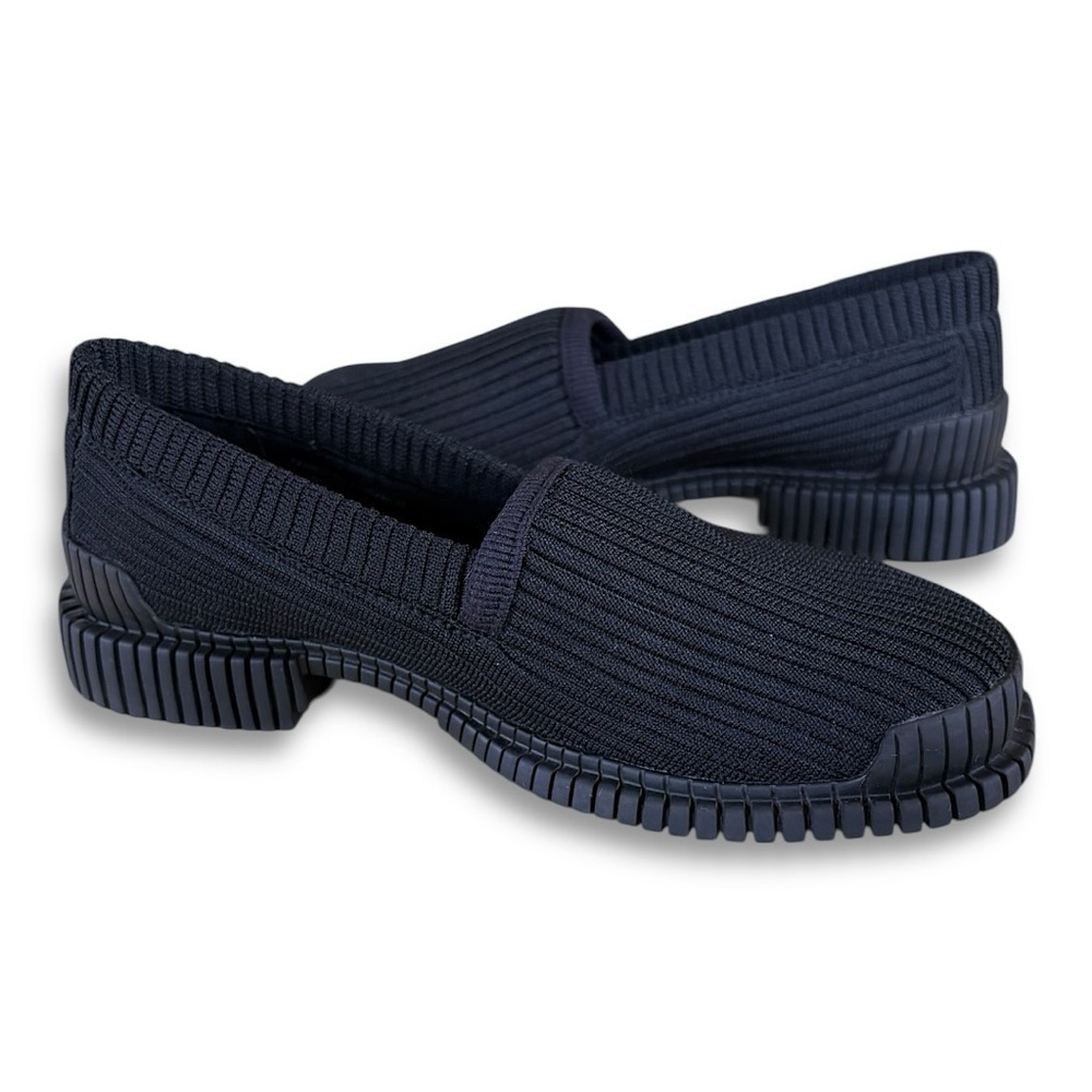 Camper Pix Black Textile Womens Loafers Sz 7